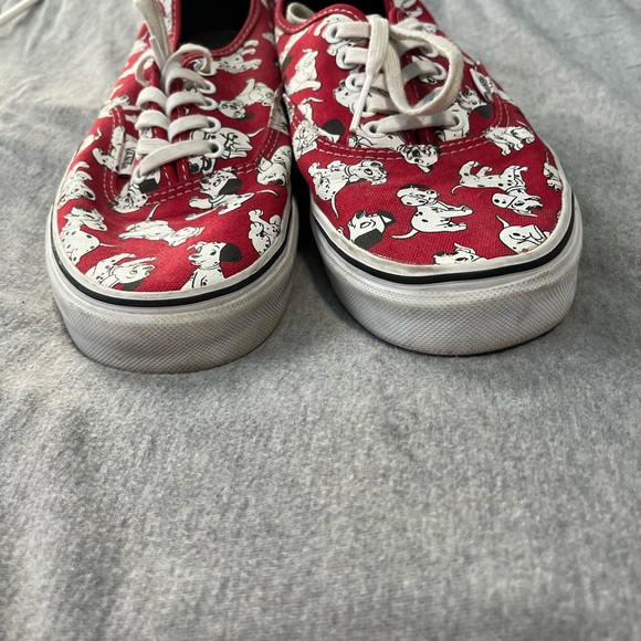 DISNEY Vans Red and White Dalmatian Print Sneakers - Picture 2 of 8